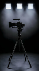 Studio Camera on Tripod Illustration