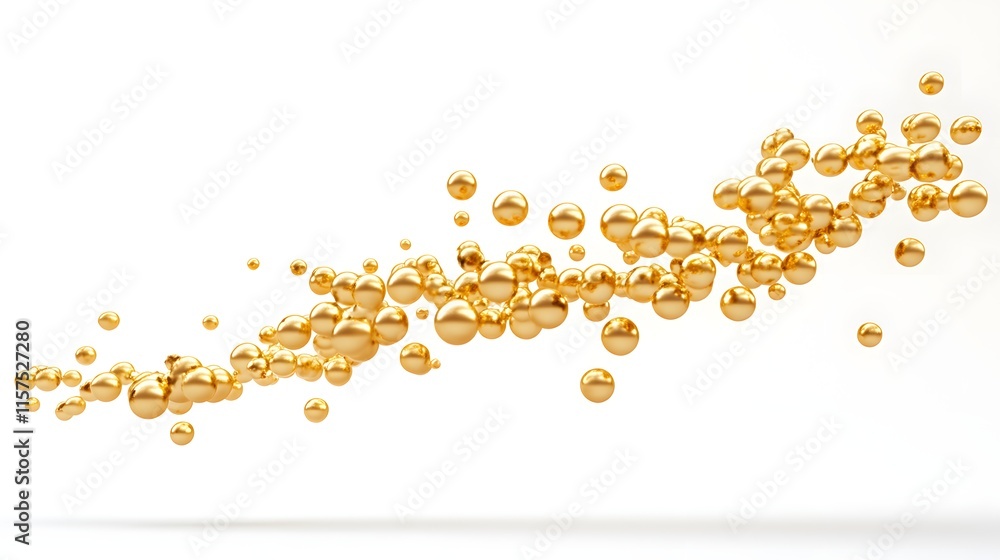 Poster golden spheres flow in a dynamic stream