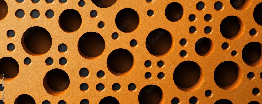 Aufkleber abstract texture with circular patterns in vibrant orange hue.