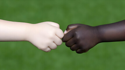 Unity Fist Bump 3D Illustration