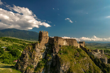 Fortress in the Borjomi mountain gorge. Georgia