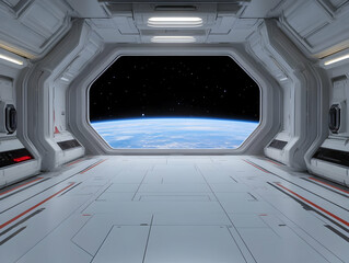 Fototapeta premium Spaceship Interior 3D Render