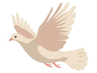 Fototapeta premium clipart of flying white dove 2