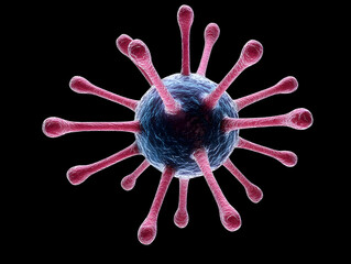 Naklejka premium Microscopic Virus 3D Illustration