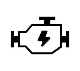 Engine icon. Check engine. Vector clipart isolated on white background.