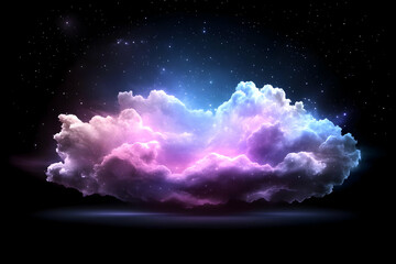 Obraz premium Glowing Nebula Cloud Illustration