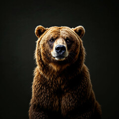 Obraz premium Concept photo of a bear with space for text