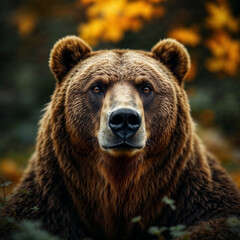 Obraz premium Concept photo of a bear with space for text