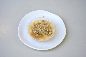 Turkish Dessert Sobiyet, havuc dilimi, midye baklava, mussels baklava and classic baklava with Pistachio . Cikolatali cevizli, fistikli soguk Baklava, top view.