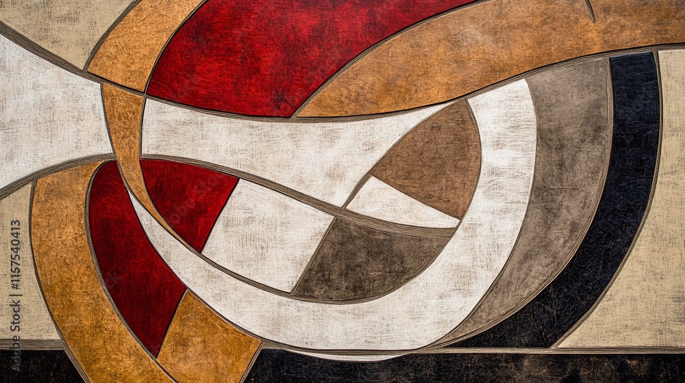 Aufkleber a typography-based abstract art piece featuring in overlapping layers.