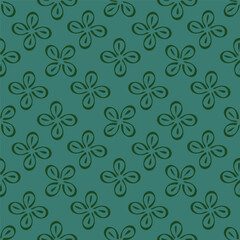 Cute hand drawn floral seamless pattern background