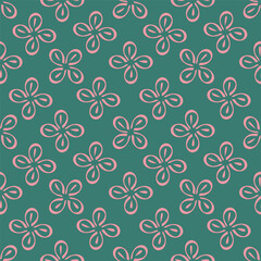Cute hand drawn floral seamless pattern background