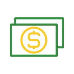 Dollar banknote icon. Concept of money, finance, and economy.