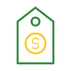 Price tag with dollar sign. Concept of shopping, sale, and discount.