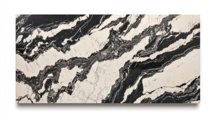 Elegant Artistic Black and White Granite Countertop Sample