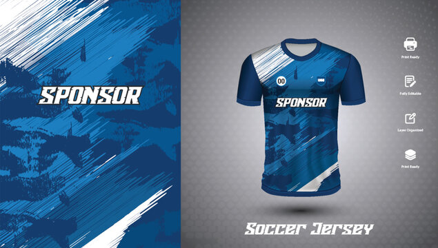 Soccer jersey design for sublimation or sports t shirt design for cricket