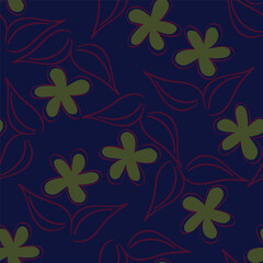 Fototapeta premium textile design with beautiful abstract flowers pattern image