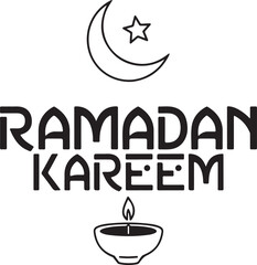 Ramadan Kareem, Ramadan Kareem T Shirt Design. Ramadan Kareem POD Design