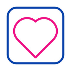 Heart shape icon. Concept of love, romance, and health.