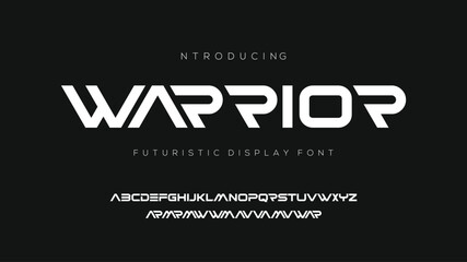 Abstract technology science alphabet font. digital space typography vector illustration design
