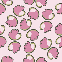 Cute hand drawn floral seamless pattern background
