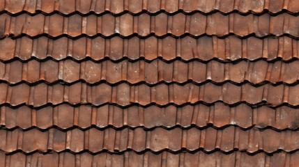 Seamless texture of ceramic roof of building.