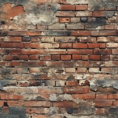 Fototapeta premium Seamless texture of brick wall.