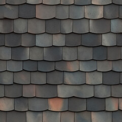 Seamless texture of tile roof of building.