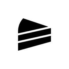 Slice of cake icon. Concept of celebration, birthday, and dessert.