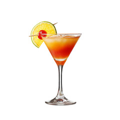 Cocktail Vector isolated or on white background. Mocktail. Summer soda