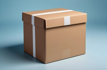 Box on a plain background