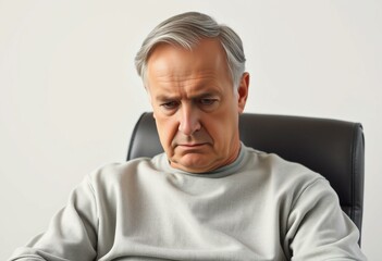 Obraz premium Portrait of a disappointed older man