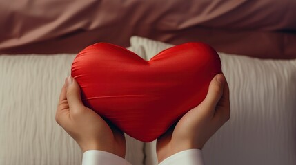 Hands Holding Red Heart