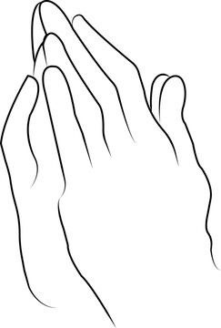 recommend clip art: Praying hands, blessing hands, prayer on bible, Symbolic hands united for pray to god. Religious hand drawn vector illustration.
