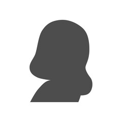 Vector flat illustration in grayscale. Icons of man and woman. Avatar, user profile, person icon, profile picture. Suitable for social media profiles, icons, screensavers and as a template.