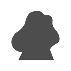 Vector flat illustration in grayscale. Icons of man and woman. Avatar, user profile, person icon, profile picture. Suitable for social media profiles, icons, screensavers and as a template.