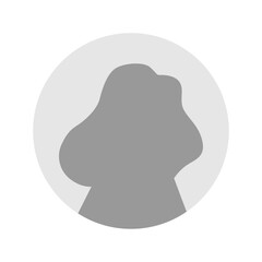 Vector flat illustration in grayscale. Icons of man and woman. Avatar, user profile, person icon, profile picture. Suitable for social media profiles, icons, screensavers and as a template.