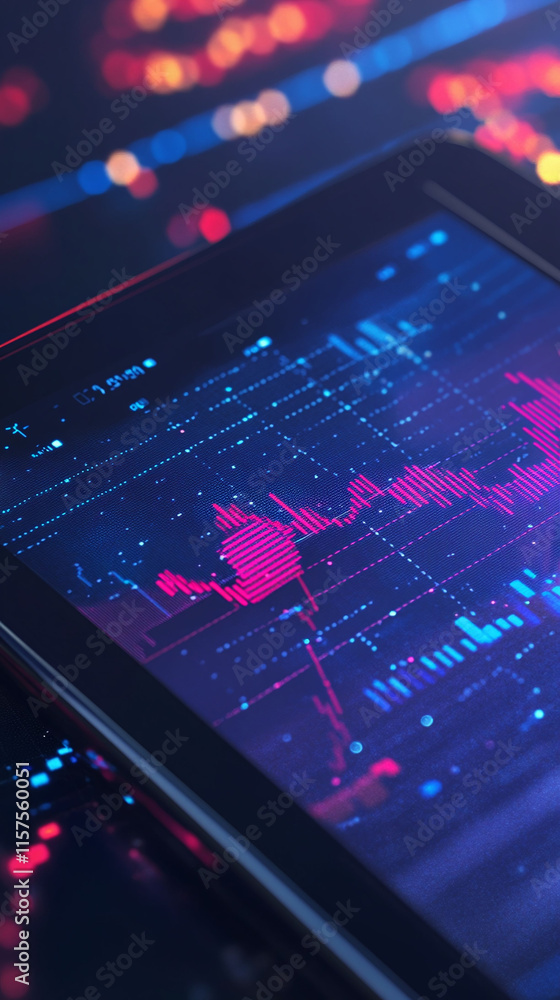 Poster trading platform interface with microstrategy stock in focus alongside other tech stocks