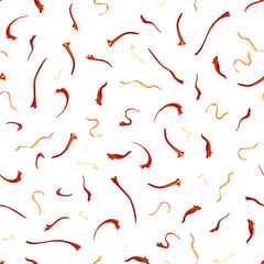 Dried saffron seamless pattern. Vector cartoon illustration. Spices background.