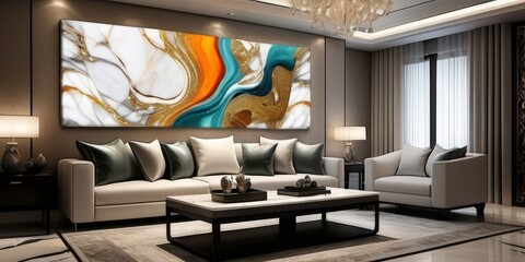 Luxury Marble and Glass Wall Art - Tempered Glass Panoramic Wall Hangings for Home Decor, Bedroom, Living Room marble wall art, glass wall art, tempered glass wall art, wall decor, panaromic wall art,