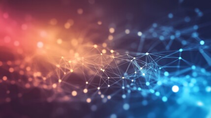 Abstract digital network connection.  Concept of global communication, technology, and data.