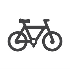 Black and white Bicycle icon silhouette vector