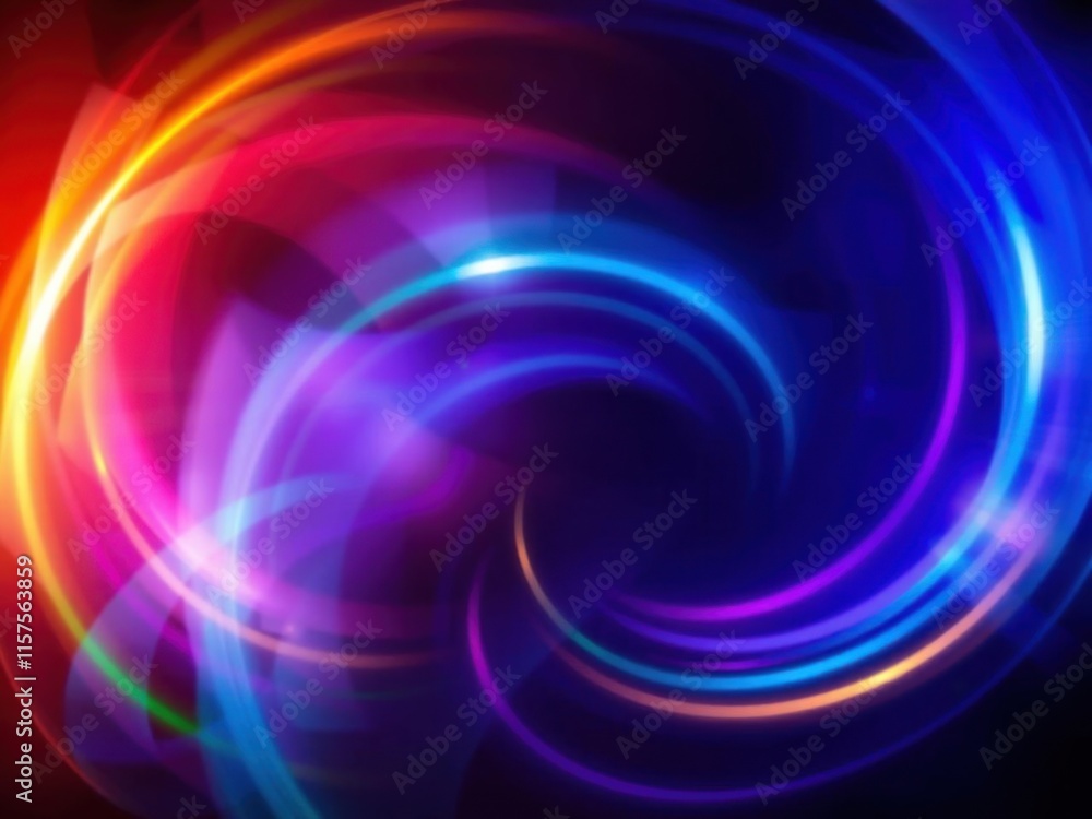 Poster vibrant abstract swirls of colorful light in motion creating a dynamic background for creative proje