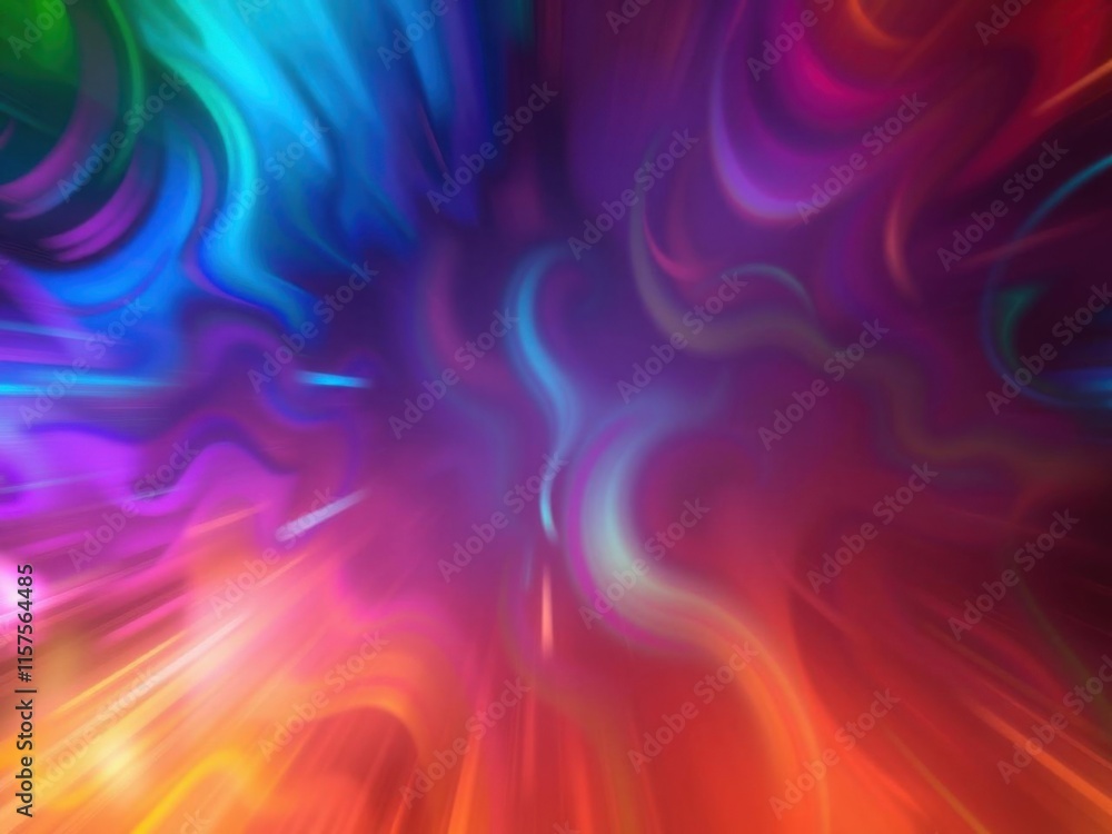 Poster vibrant abstract background with colorful swirls and light trails creating a dreamlike and artistic 