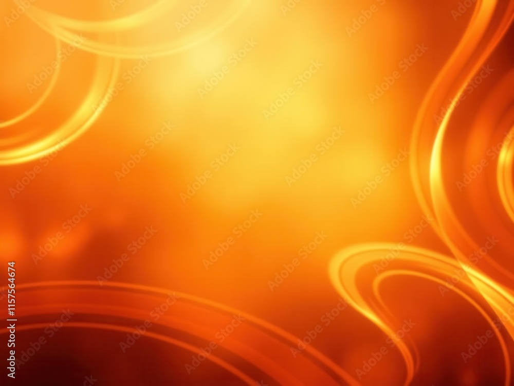 Aufkleber stunning abstract orange background with flowing curves and soft glow creating a warm ambiance suita