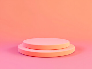 Product display stand studio 3d render minimalist design centered perspective showcase concept