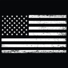 Distressed White American Flag T-Shirt Vector Design, United States Flag, American Pride Flag, US 4th Of July banner design vector