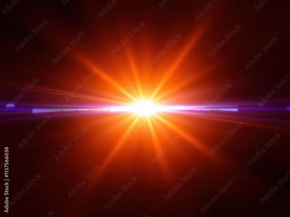 Poster radiant light burst with colorful rays emitting from center, creating a stunning visual effect again
