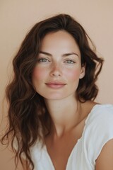 Fototapeta premium Portrait of a woman with no makeup