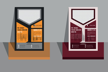 Mordern Constraction Flyer design with vector and RGB color